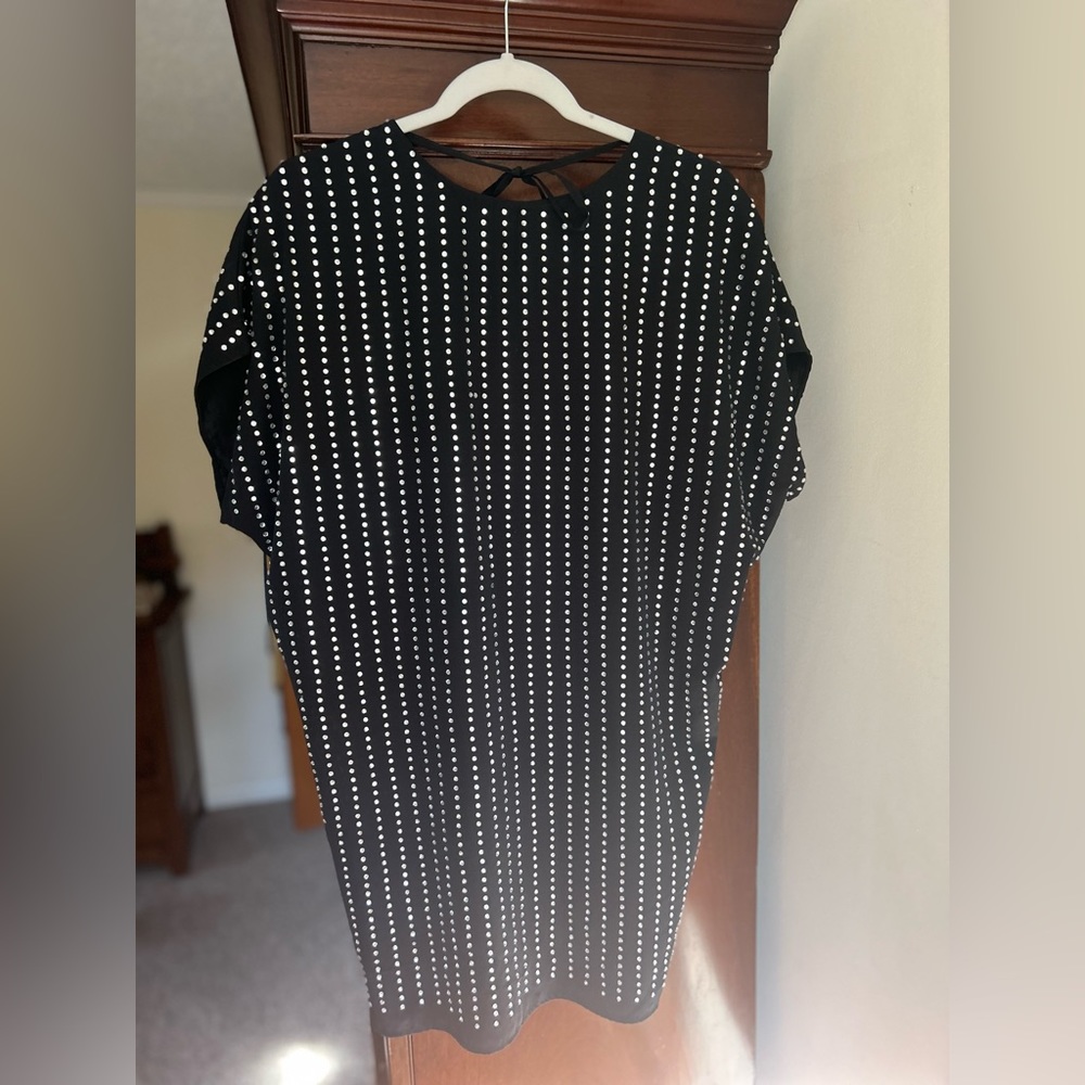 Susana Monaco Black Studded Mini Dress sz 6 NWT